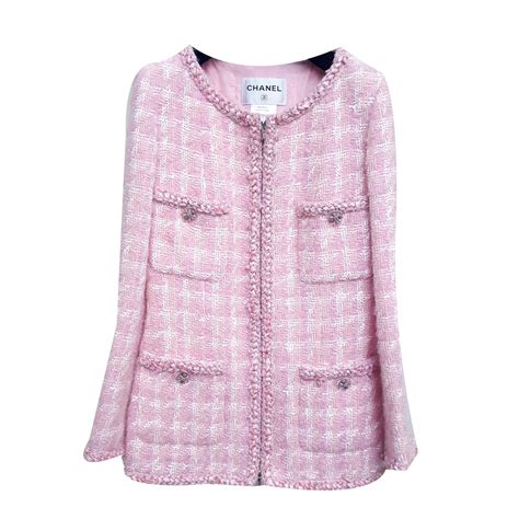 veste chanel tweed rose